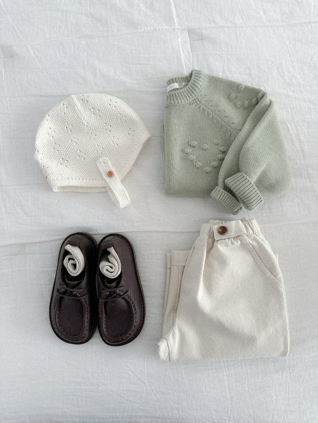 正韓春minirobe 兩色愛心泡泡針織上衣