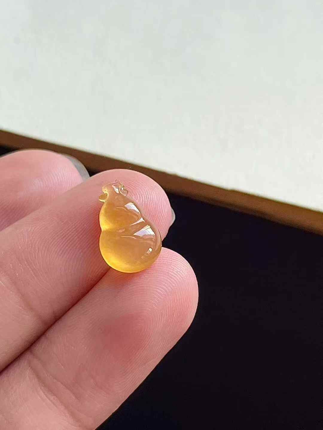 翡翠黃翡葫蘆,天然翡翠A玉, 緬甸玉, Jade, Jadeite