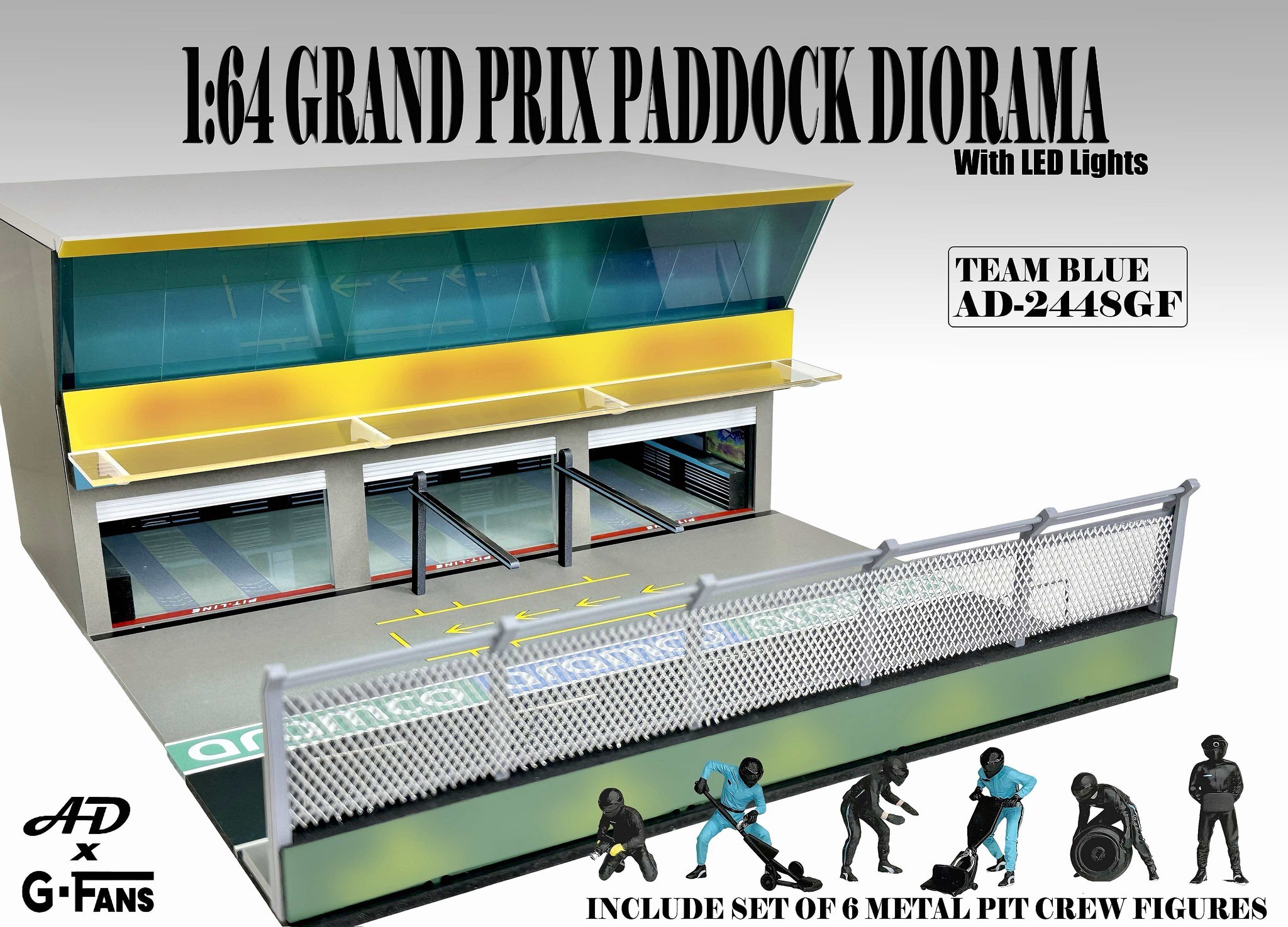 預訂:1/64 American Diorama  Grand Prix Paddock Diorama – Team Black (AD-2448)