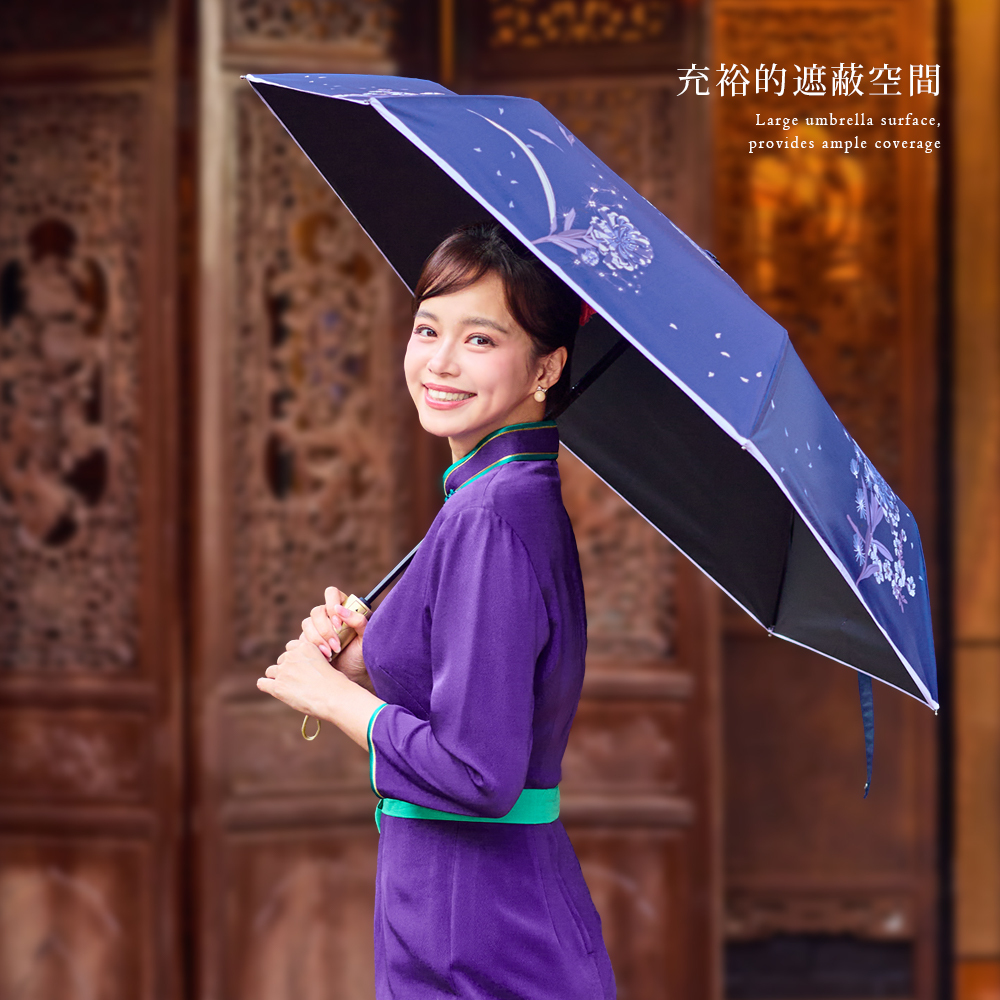 傘下充裕的遮蔽空間,遮陽防曬一支傘兩用功能