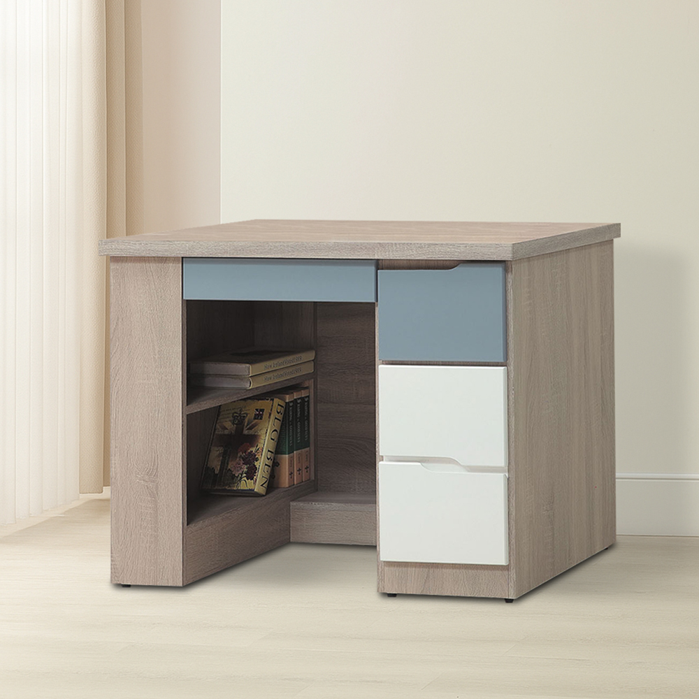 伍迪3.5尺四抽書桌(下座)