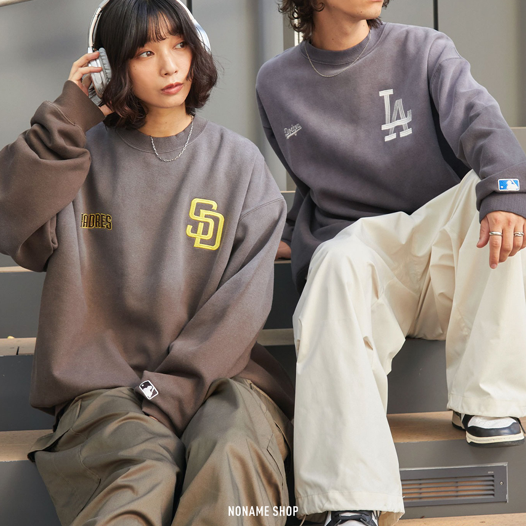 MLB 美國職棒大聯盟 刺繡 寬鬆 漸層 刷毛 長袖 衛衣 三色 (男款)