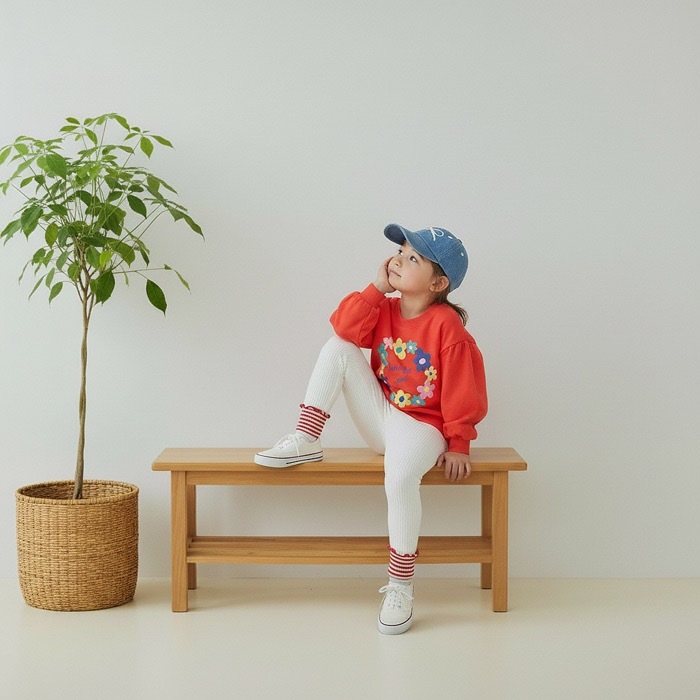 捲捲木耳邊內搭褲