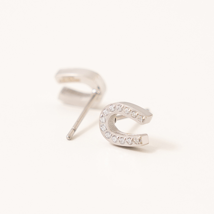 miramira微光｜白鑽馬蹄耳環D5769-銀03701