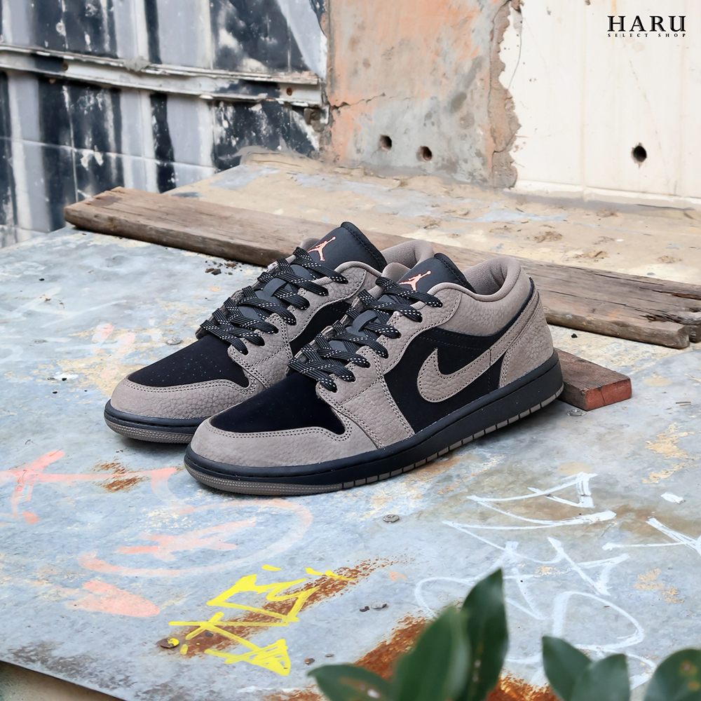 倒勾平替款 Nike Air Jordan 1 aj1 Low “Olive Grey” Brings Back 麂皮拼接 摩卡深棕 IB7109-005