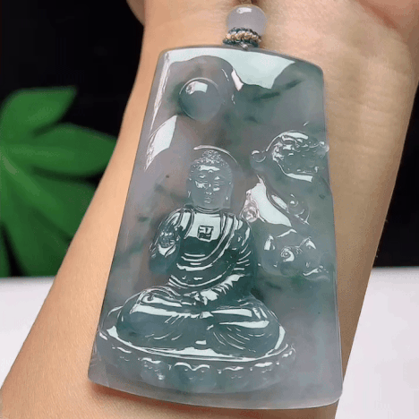 118343 翡翠冰飄花阿彌陀佛