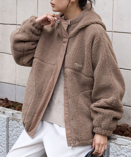 #預購 🇯🇵日本 MONO-MART × PENNEYS 狐狸刺繡 可調抽繩 羊羔絨外套