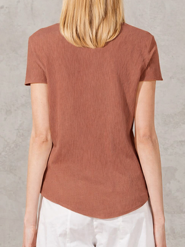 TRANSIT V領上衣(磚紅)