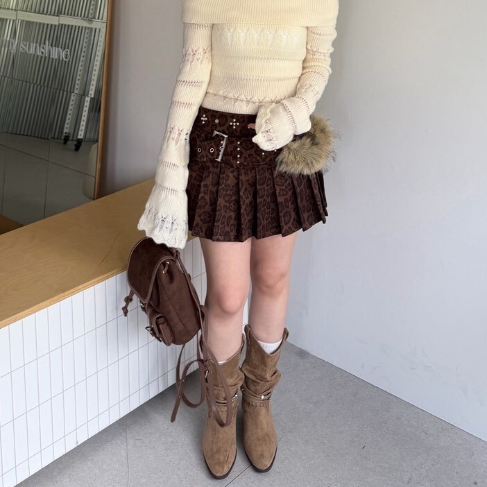 回歸美拉德 麂皮尖頭中筒堆堆靴