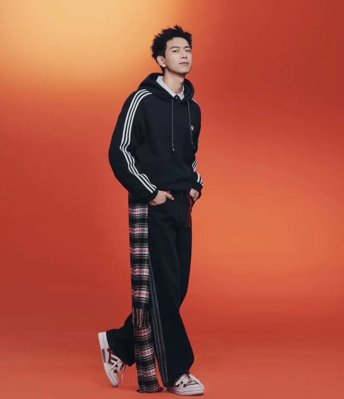 男款 ADIDAS LNY HOODIE 紅色 黑色 李現同款 CNY 新年 馬年 印花 寬鬆 連帽 帽T【KT0645/KT0646】ADLP