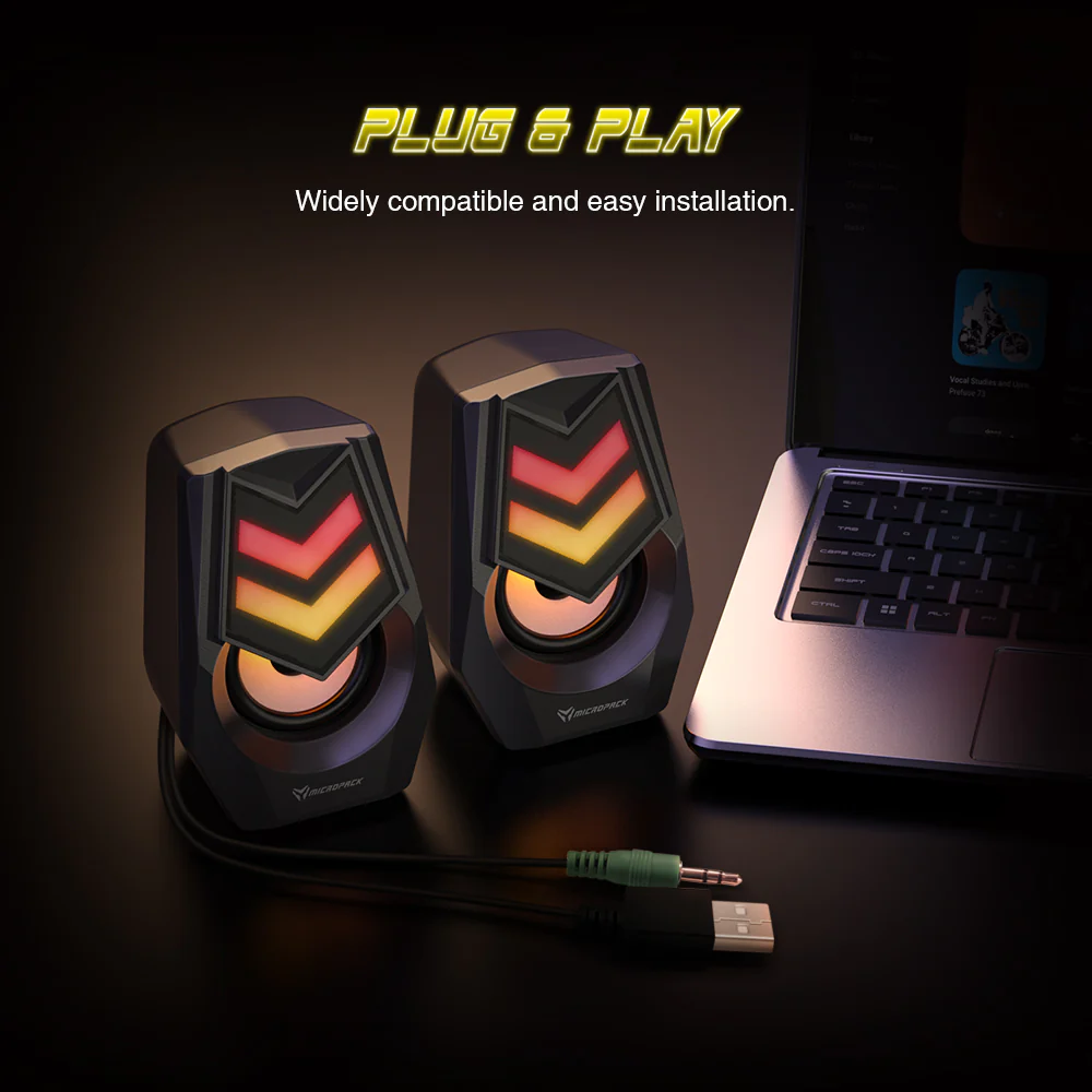 Micropack Cupid 有線 Rainbow 遊戲喇叭 GS-01