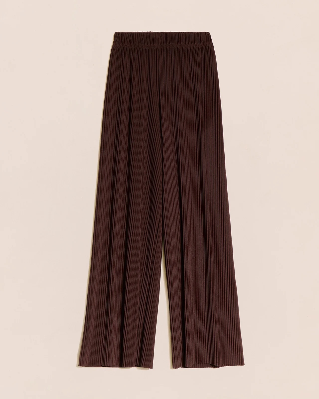 Pauline Pants in Organic Ribbed Cotton - Chocolate | émoi émoi