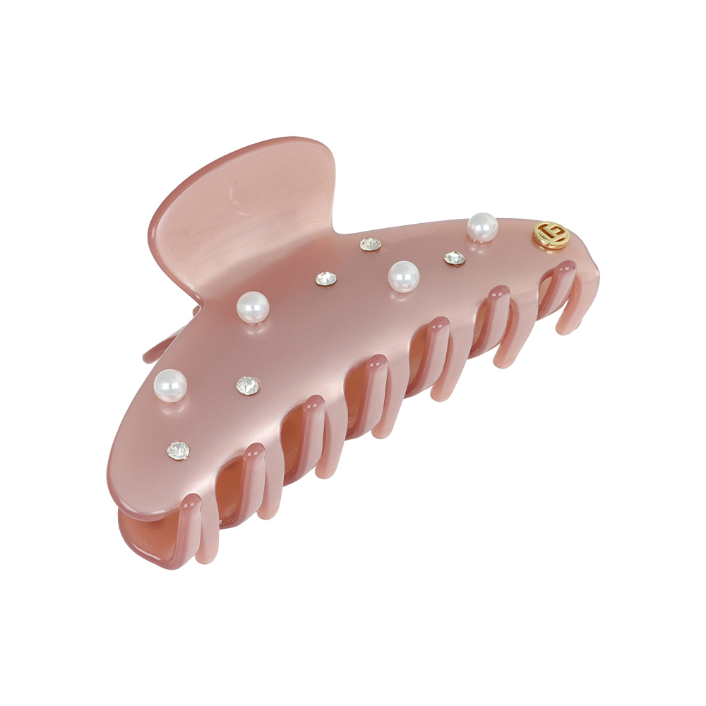 L. ERICKSON 水晶珍珠抓夾〈淺粉紫〉