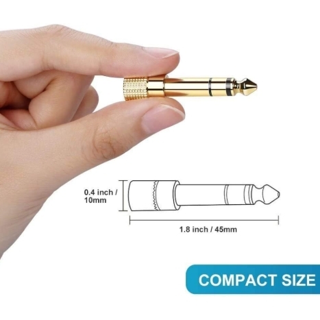 Ugreen 6.5mm公頭轉3.5mm母頭轉接頭 -20503