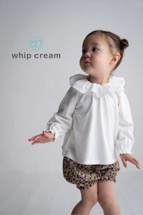 【日本 whip cream】荷葉邊上衣