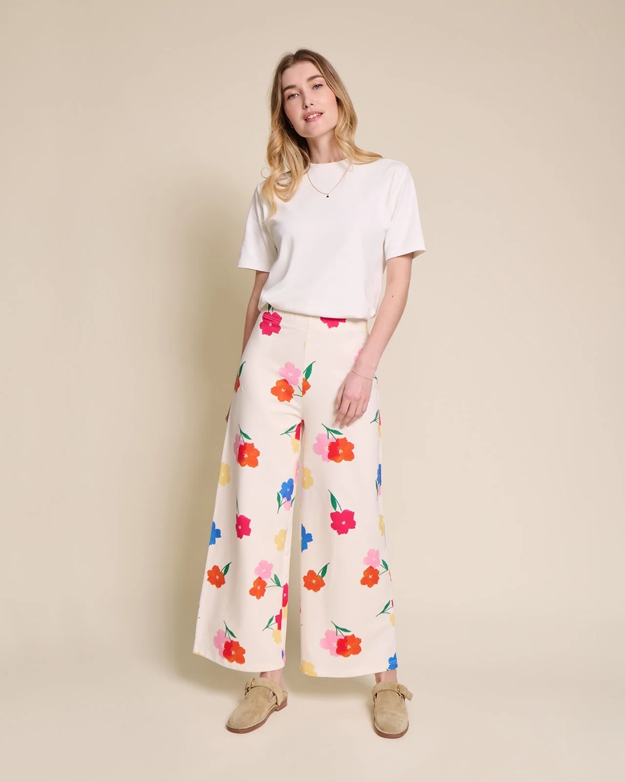 Pauline Organic Cotton Pants — Anémones bouquet | émoi émoi