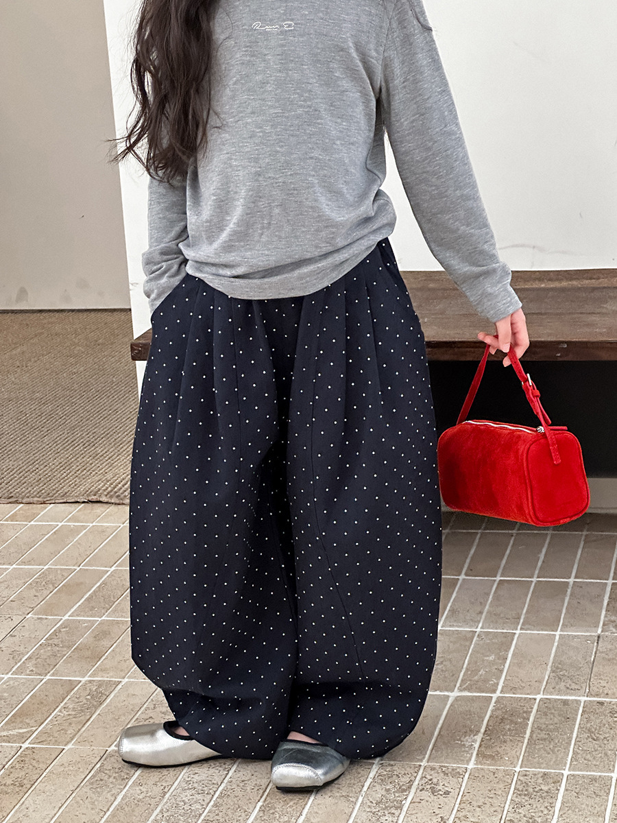 休閒點點百搭寬褲(90-170)