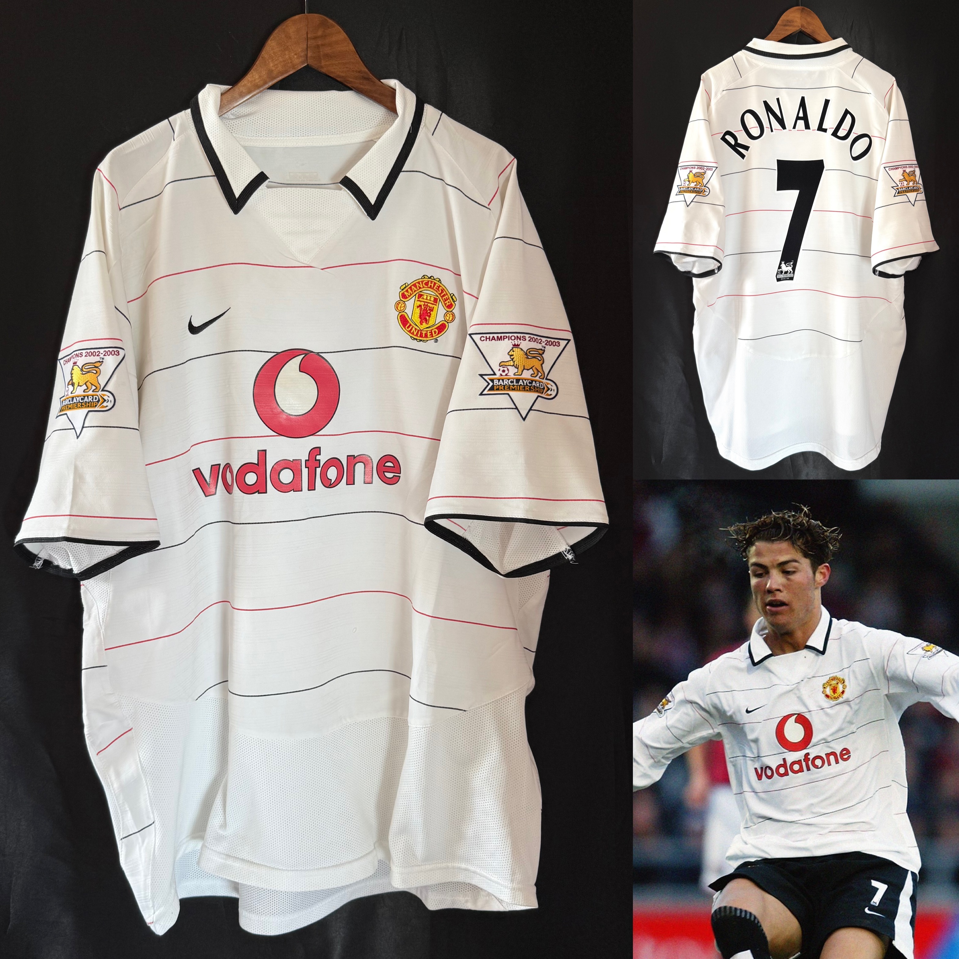 Manchester United 2003-2004 Nike Away Shirt #7 RONALDO