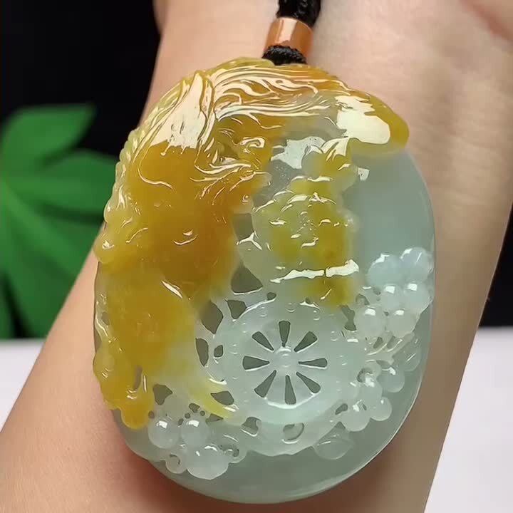 118345 翡翠黃翡鳳凰