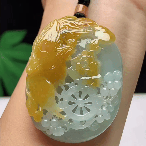 118345 翡翠黃翡鳳凰