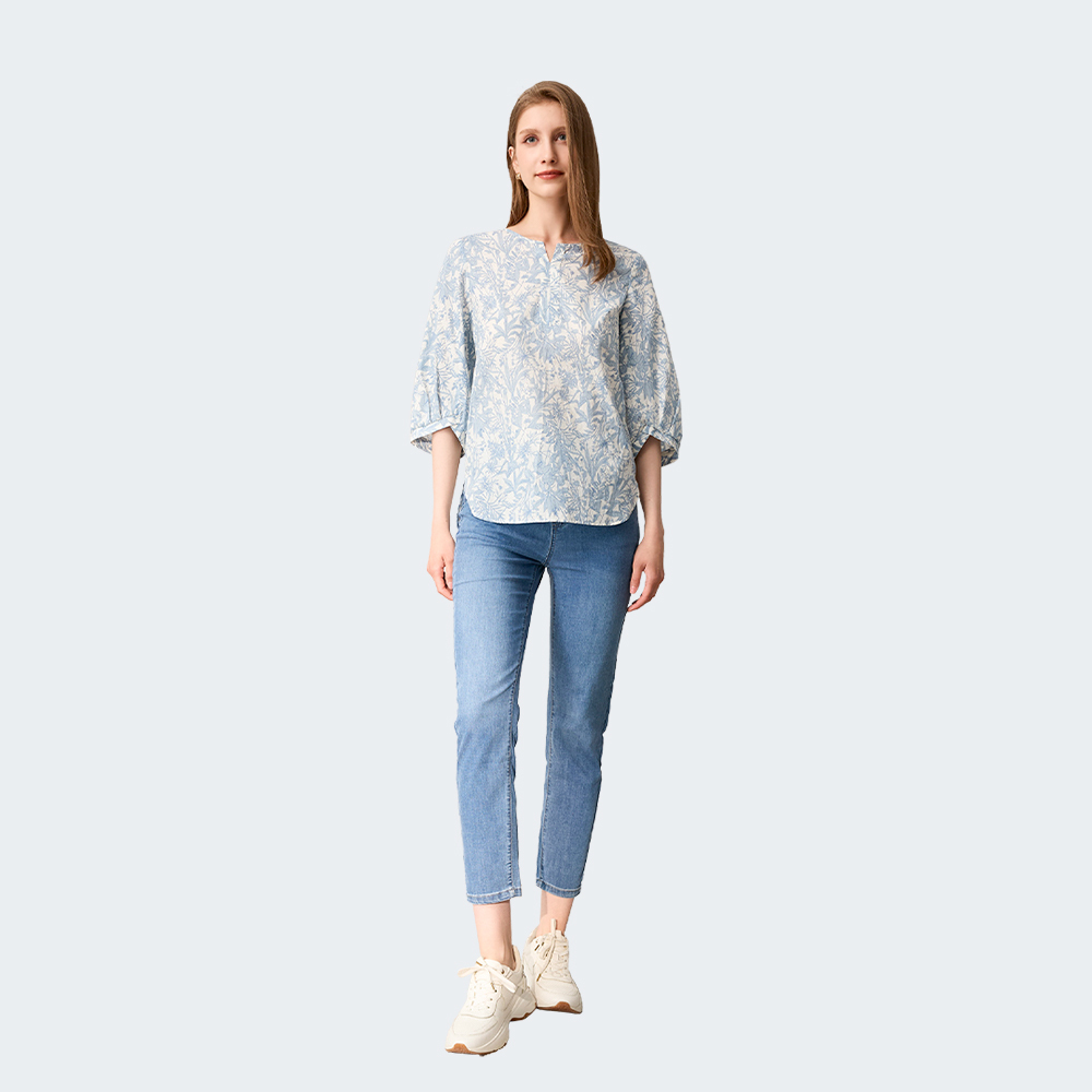 柔感棉質彈力丹寧褲