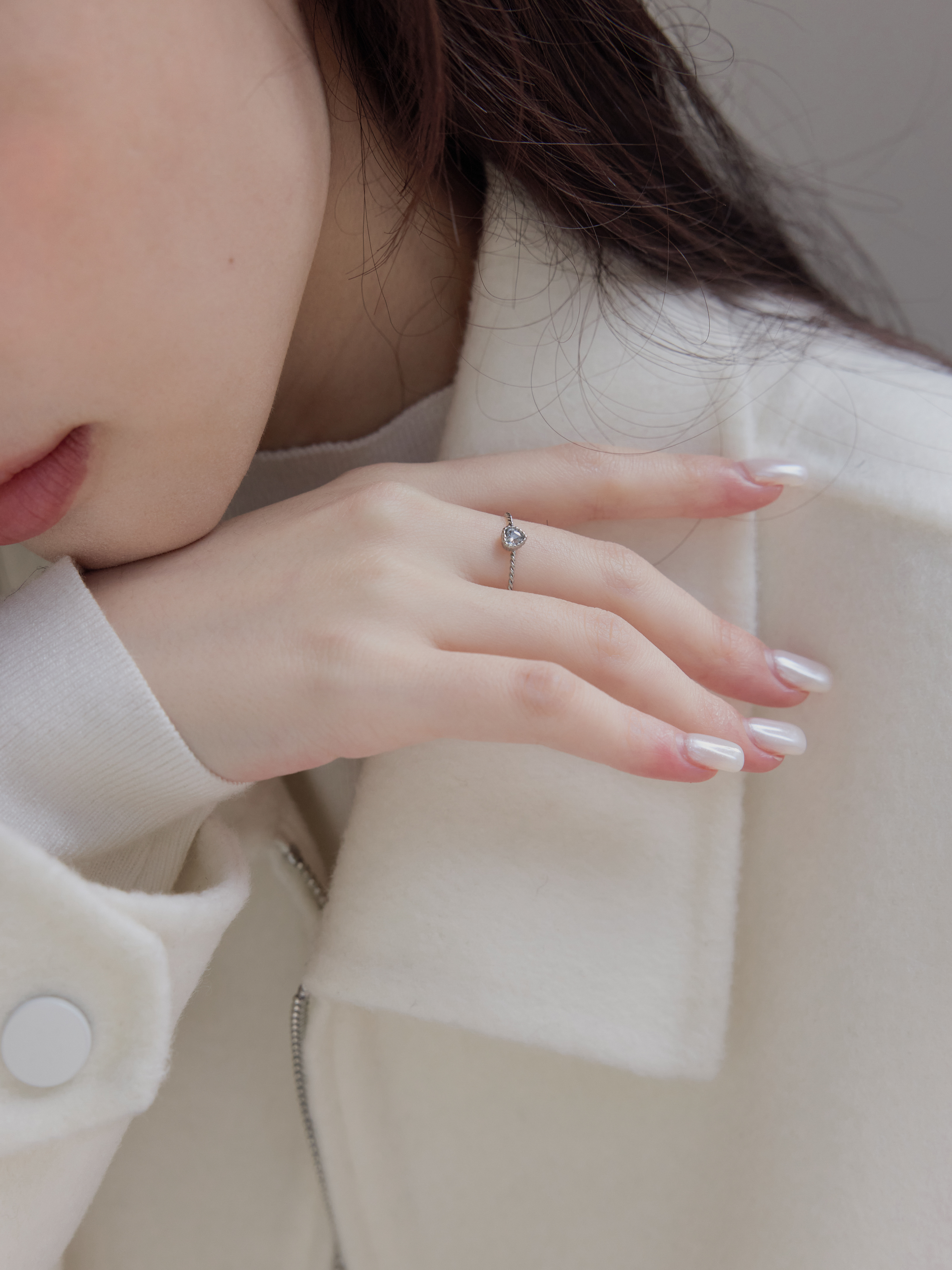 光澤立體愛心戒指