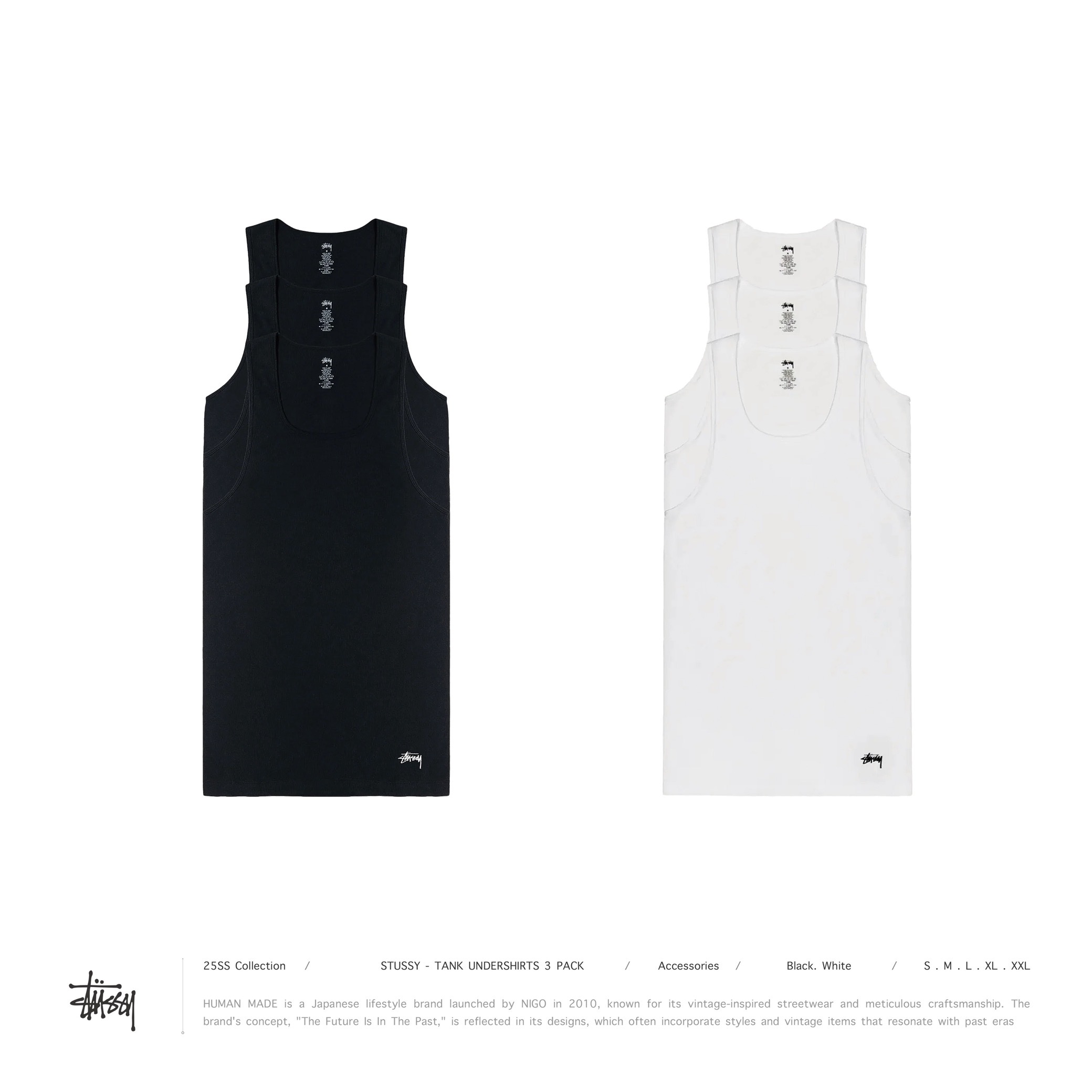 Stüssy - Tank Undershirts 3 Pack