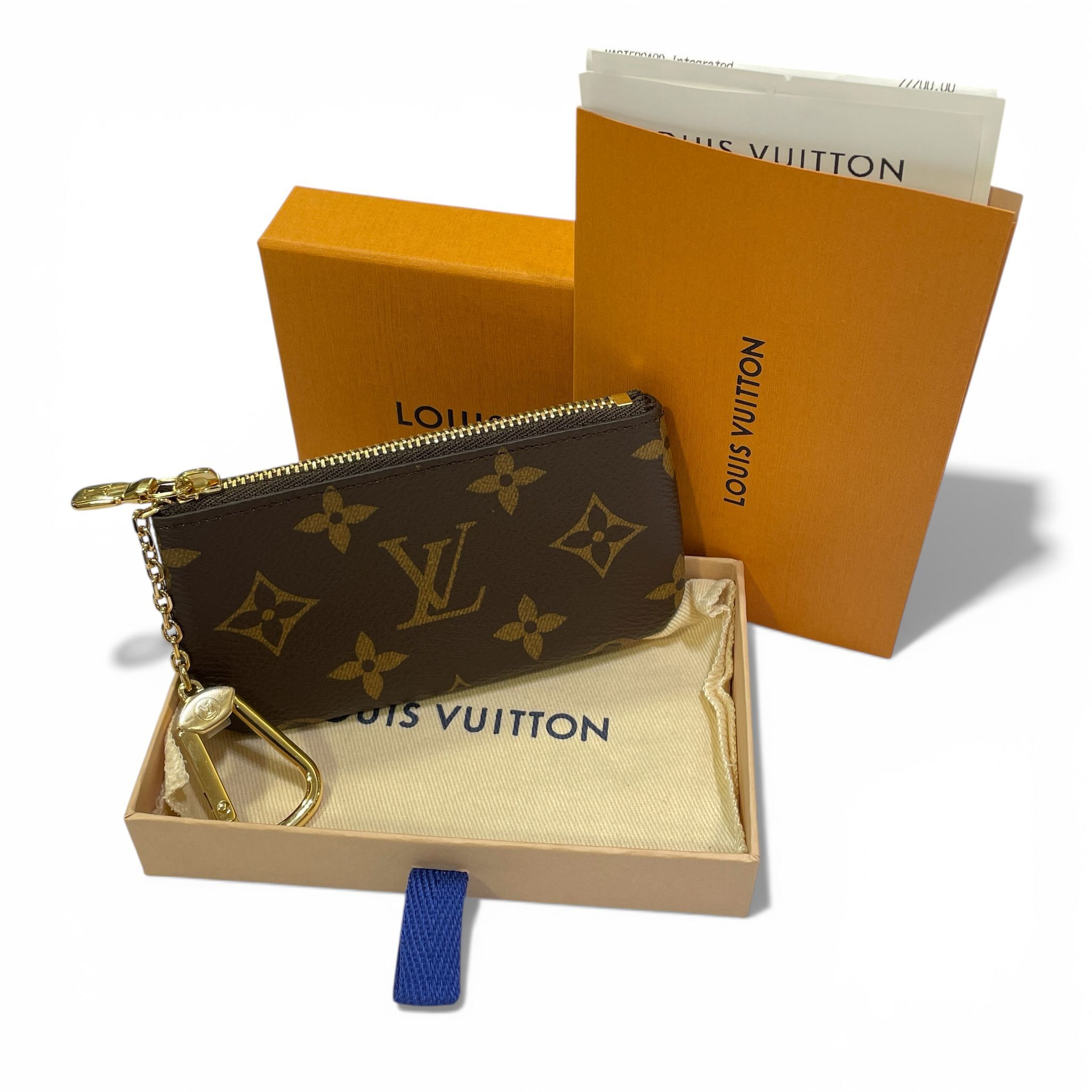 全新Louis Vuitton Monogram Key Pouch M62650 Monogram 帆布老花鑰匙零錢包 #BRAND NEW #香榭站正品