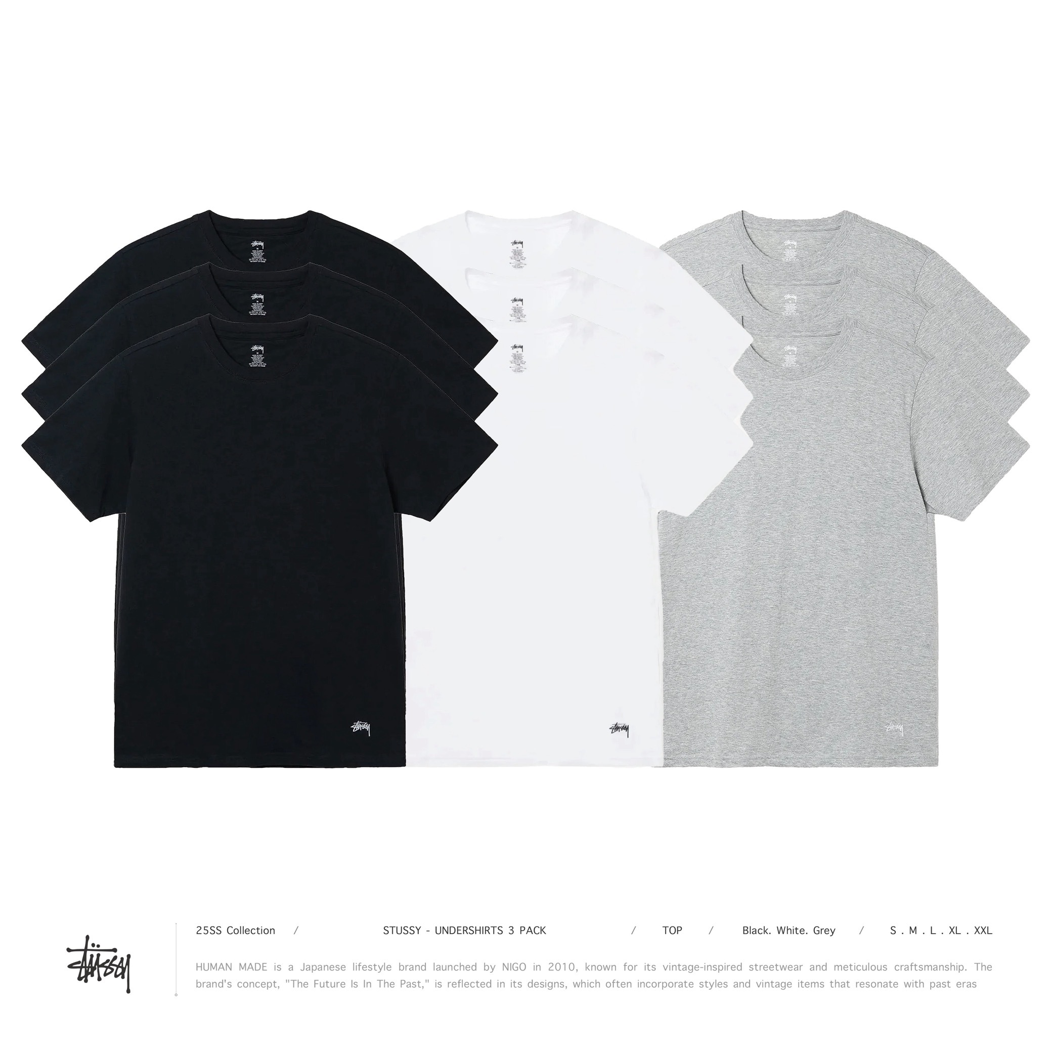 Stussy - Undershirts 3 Pack