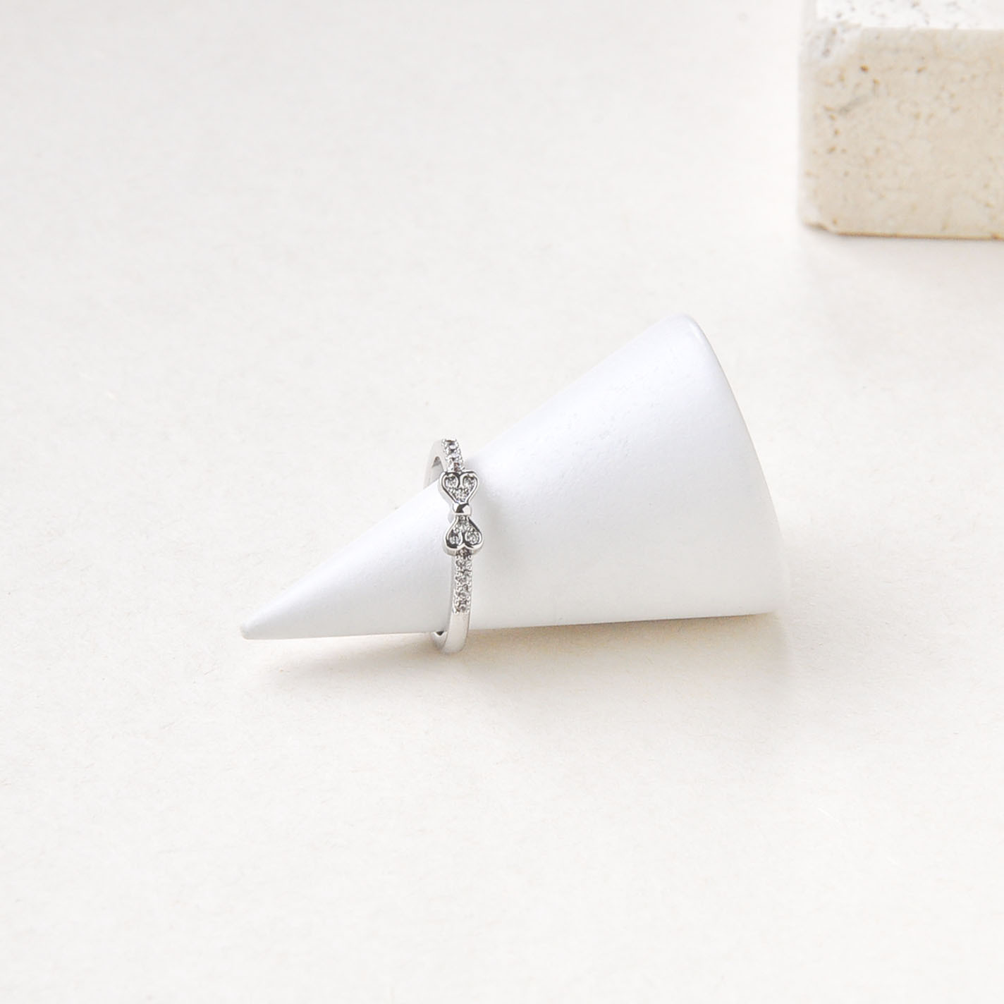 Silver/小蝴蝶結尾戒