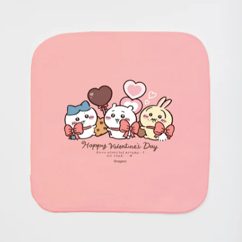 2026 Chiikawa Happy Valentine's Day Mini Towel (蝴蝶結款,5色)
