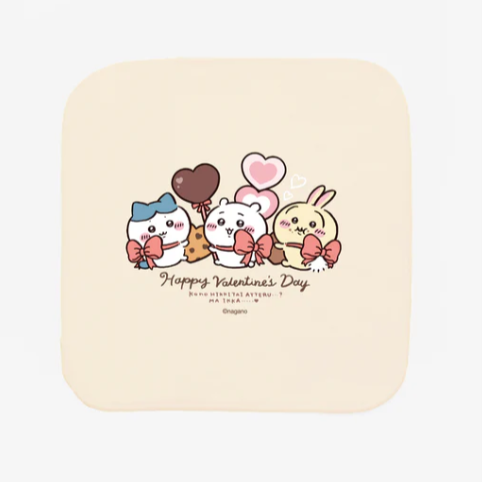 2026 Chiikawa Happy Valentine's Day Mini Towel (蝴蝶結款,5色)