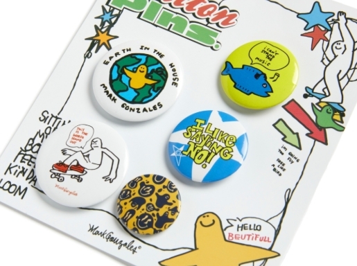 【OWN】Mark Gonzales 徽章 組合 別針 一組五個 背包裝飾