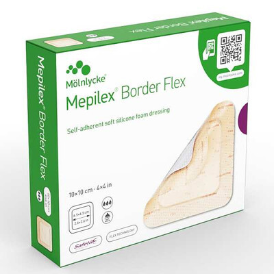 Molnlycke Mepilex® Border FLEX 有邊型泡沫敷料貼 10 X 10cm