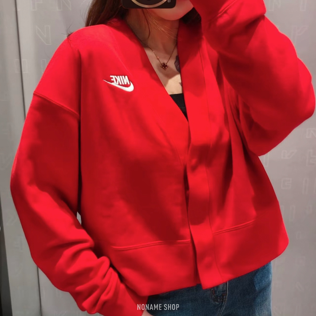 NIKE CLUB FLC LOOSE CARDIG 寬鬆 V領 開襟 棉質 外套 兩色 (女款)