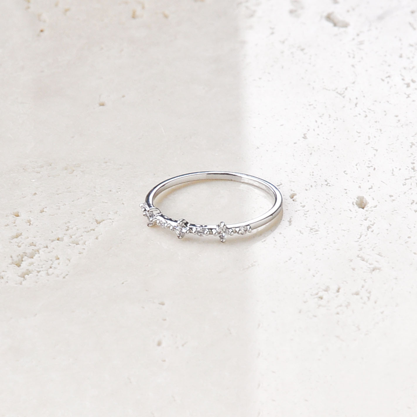 Silver/小花環尾戒