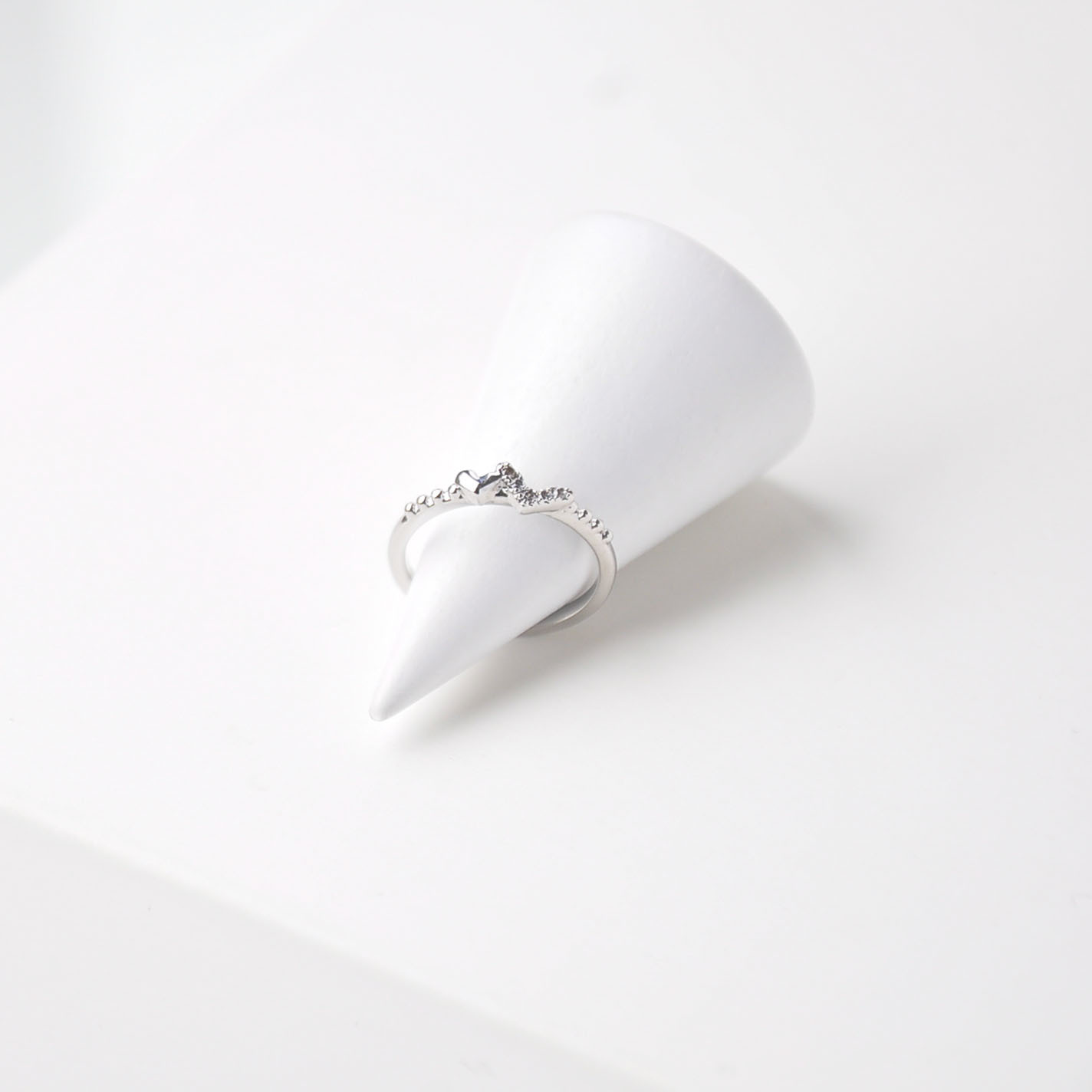 Silver/小雙心戒指