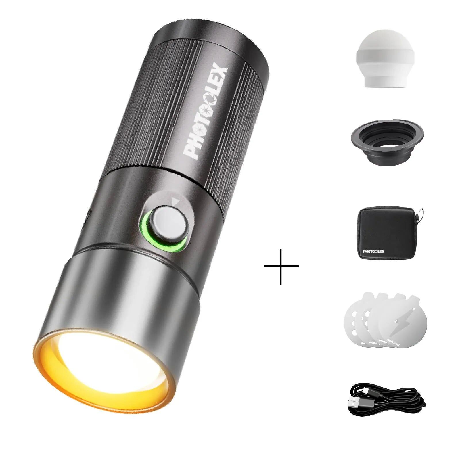 Photoolex PSNano 10W 可交換磁性 Gobo 碟片便攜式聚光燈 Pro RGB/雙色 LED 燈