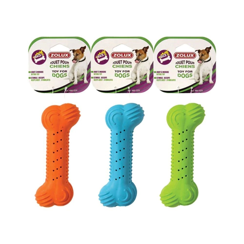 Zolux Crackling 狗玩具．橡膠骨頭17cm