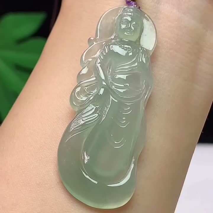 118355 翡翠冰種站觀音