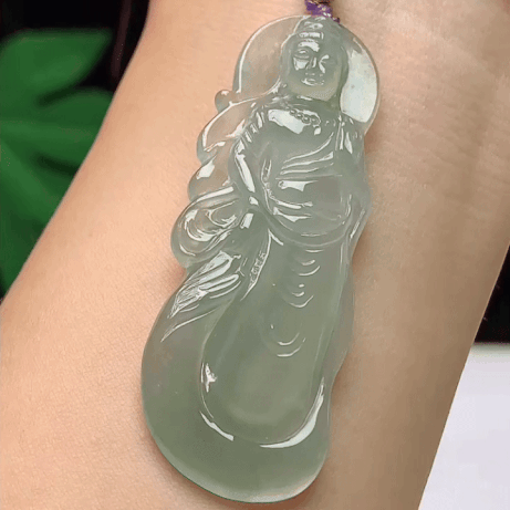 118355 翡翠冰種站觀音