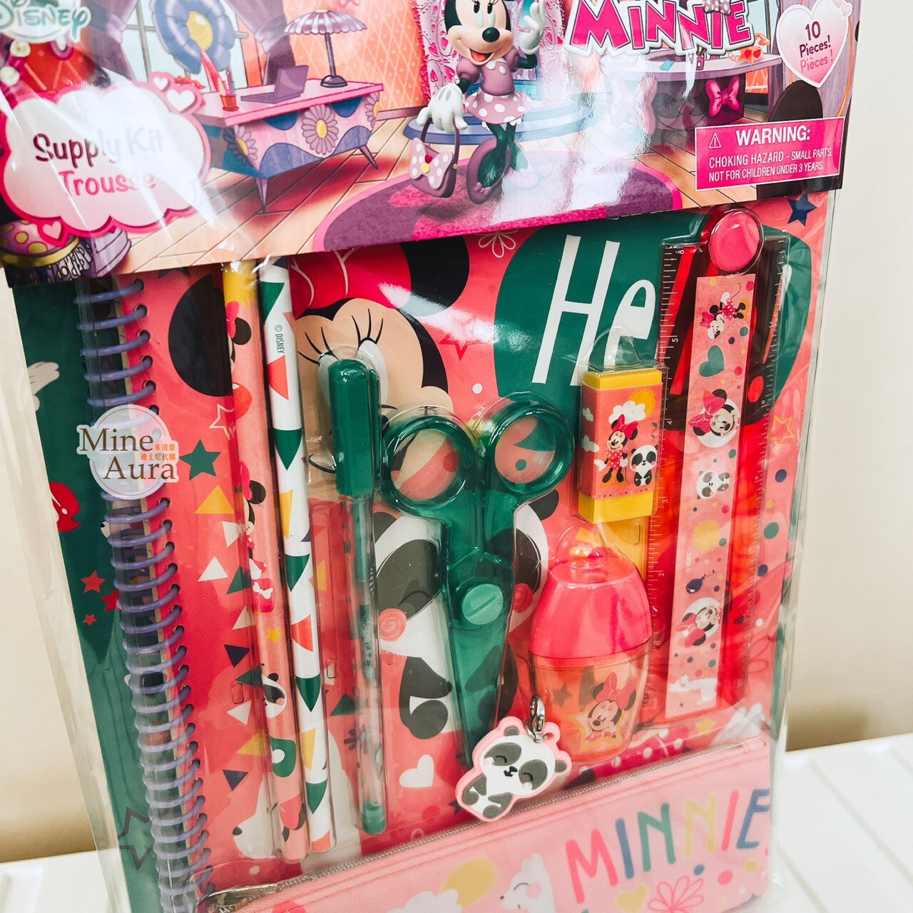 (全新NG品現貨) 米妮 Minnie 文具包 文具組 文具用品 -上海迪士尼商店
