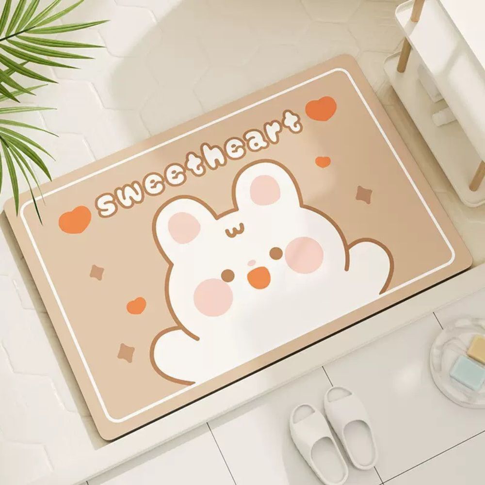 硅藻土可愛地墊 吸水快乾防滑地墊｜浴室硅藻土地墊腳踏墊防滑墊門口地墊廚房地墊卡通可愛地墊【輕鬆購五金百貨】