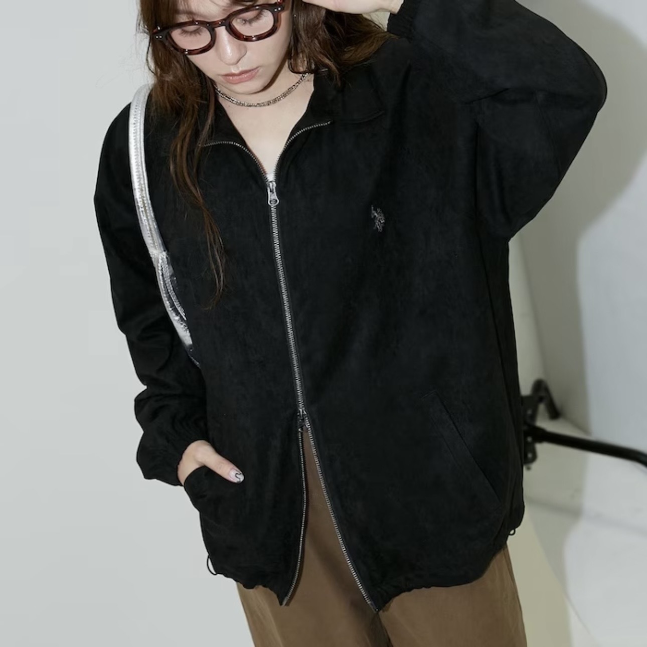 U.S. POLO ASSN. x PUBLUX 絨面 仿麂皮 雙拉鍊 夾克 外套 日本代購