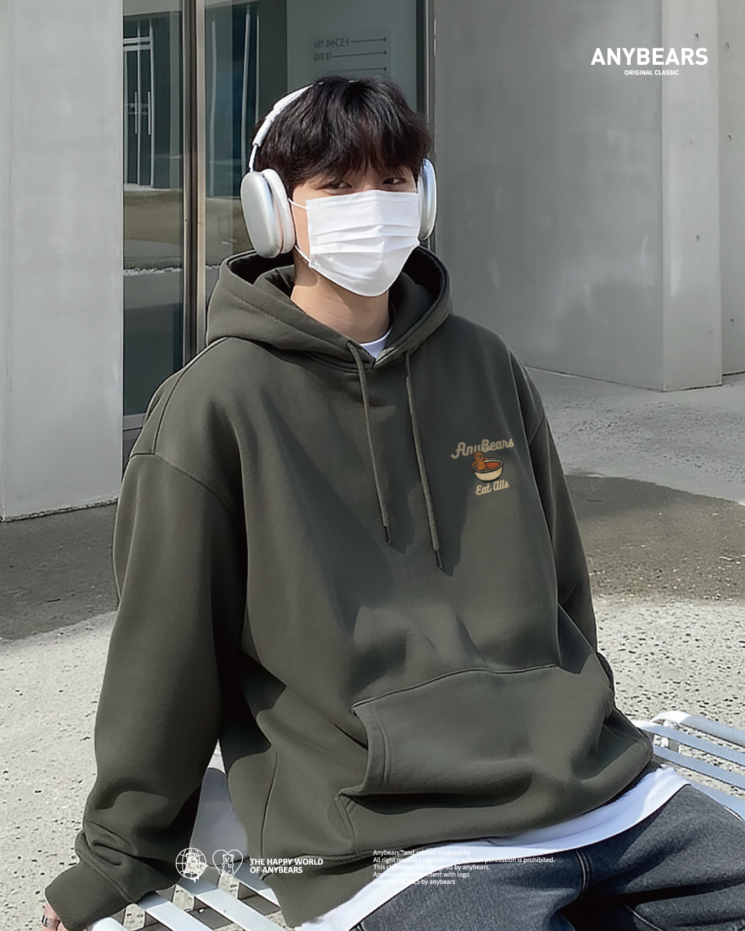 AB-CLS®炸雞熊重磅刷毛帽T-C09 Fried Chicken BEAR Hoodie