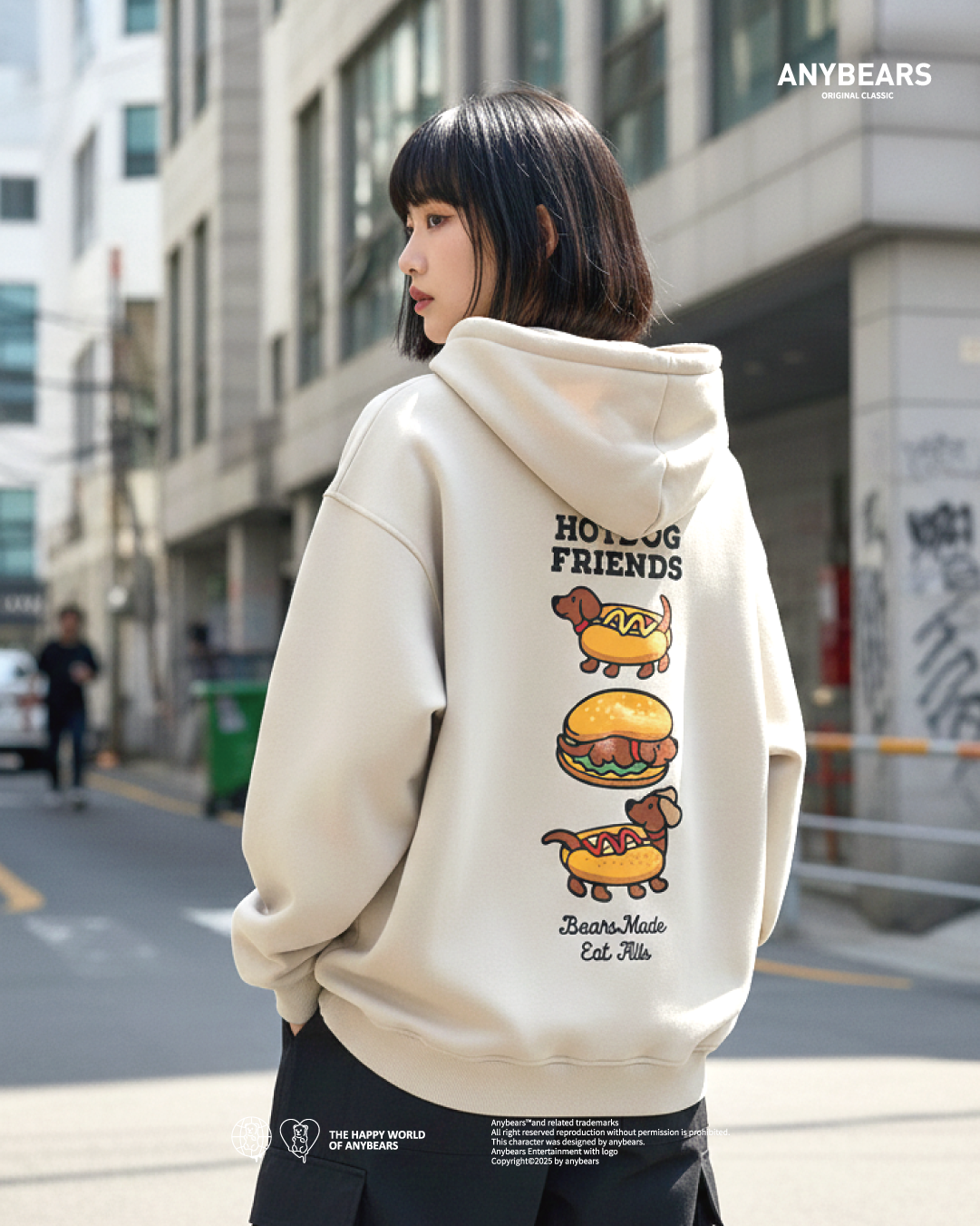 AB-CLS® 臘腸狗朋友重磅刷毛帽T-C06 Dachshund Friends Hoodie