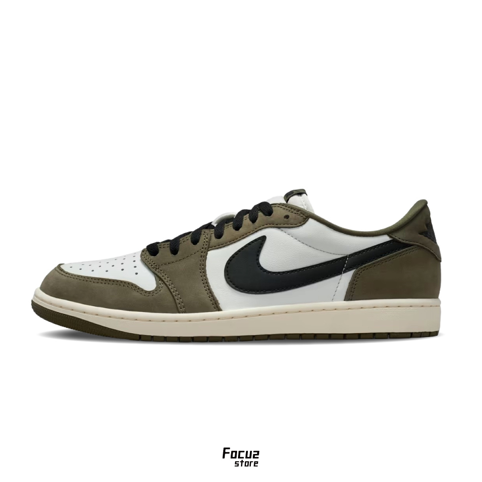 【Focus Store】預購 Nike Air Jordan 1 Low OG "Medium Olive" 橄欖綠 倒鉤平替 HQ6998-200
