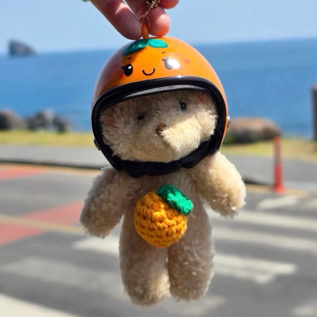 韓國濟州島限定！！安全帽小熊 毛絨玩偶吊飾