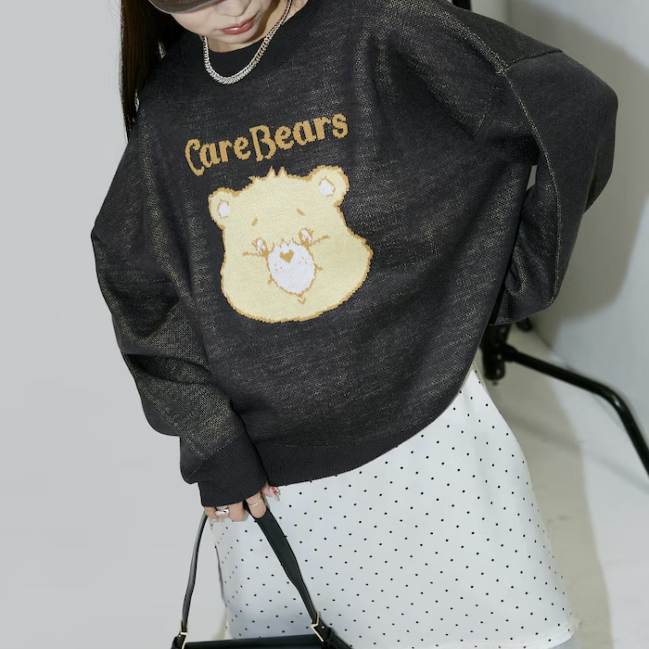 CARE BEARS x PUBLUX 彩虹熊 大頭 針織衫 大學T 長袖 日本代購