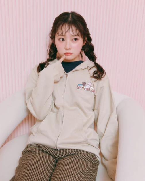 2026 Chiikawa Happy Valentine's Day Zip Hoodie (蝴蝶結款,9色)